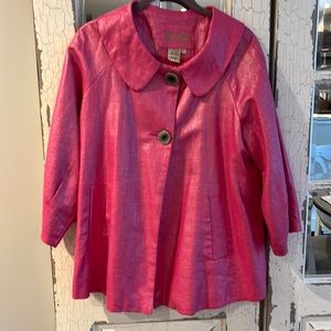 LAL pink spring coat size Large